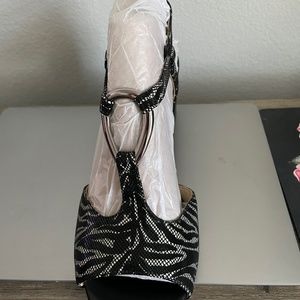 Alex Marie Darlena Strappy Block Heel T-Strap Sandals